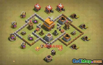 Top Town Hall 5 War Base Layouts for Clash of Clans #24533