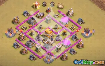 Top Town Hall 6 Base Layout for Clash of Clans #54796