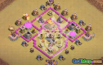 Top Town Hall 6 Base Layouts Copy & Optimize #54788