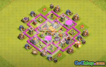 Top Town Hall 6 Base Layouts for Clash of Clans #55183