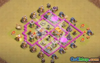Top Town Hall 6 Base Layouts for Clash of Clans #55184