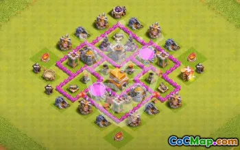 Top Town Hall 6 Base Layouts for Clash of Clans #55187