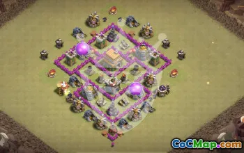 Top Town Hall 6 Base Layouts for CoC #56457