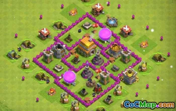 Top Town Hall 6 Disposés pour COC - Cartes d'agriculture et de trophée # 15533