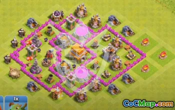 Top Town Hall 6 Base Layouts with Copy Link #55185