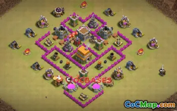 Top Town Hall 6 War Base - Anti 2 Stars | Clash of Clans #20021