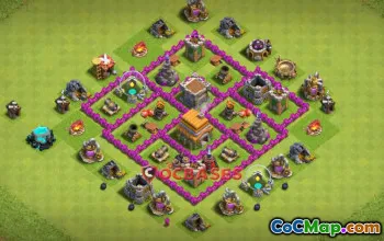 Top Town Hall 6 War Base - Anti 2 Stars | Clash of Clans #21543
