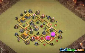 Top Town Hall 6 War Base: Anti 3-Star Setup for CWL #23064