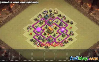 Top Town Hall 6 War Base: Anti-Air & Anti-Giant Design #24042