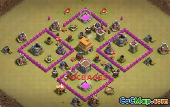 Top Town Hall 6 War Base: Anti Air & Dragon Strategies #21346