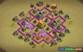 Top Town Hall 6 War Base | Clash of Clans Copy Link #21734