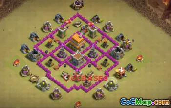Top Town Hall 6 War Base - Clash of Clans Copy Link #22924