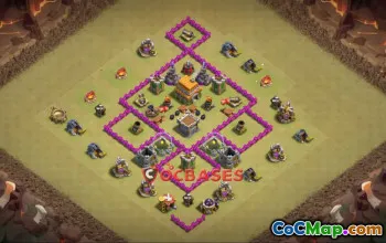 Top Town Hall 6 War Base - Clash of Clans Copy Link #23584