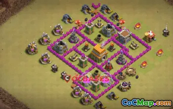 Top Town Hall 6 War Base: Compact & Trophy Ready! #21326