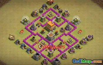 Top Town Hall 6 War Base Copy Link | Clash of Clans #23134