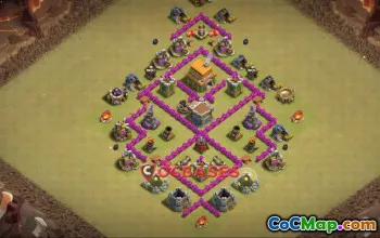 Top Town Hall 6 War Base | Copy Link & Clash of Clans Tips #22784