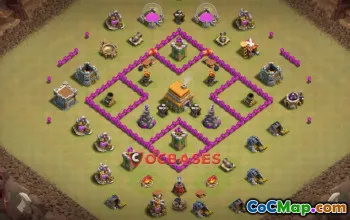 Top Town Hall 6 War Base - Copy Link for Clash of Clans #20223