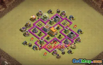Top Town Hall 6 War Base - Copy Link for Clash of Clans #24026