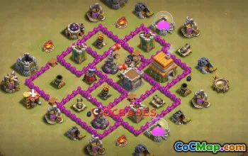 Top Town Hall 6 War Base Designs - Clash of Clans #21372