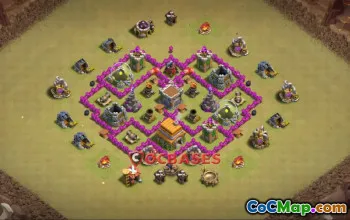 Top Town Hall 6 War Base for Clash of Clans - Copy Link! #22865