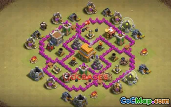 Top Town Hall 6 War Base for Clash of Clans - Copy Link #23930