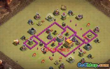 Top Town Hall 6 War Base Layouts - Clash of Clans #22646