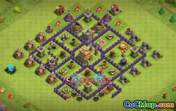 Top Town Hall 7 Hybrid Base - Anti 2 Star & Farming Guide #21321
