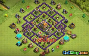Top Town Hall 7 Hybrid Base: Anti 2 Star, Trophy & Farming #19964