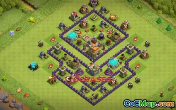 Top Town Hall 7 Hybrid Base: Anti-2 Star & Trophy Guide #21083