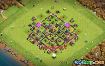 Top Town Hall 7 Trophy Base: Anti-3 Star & Anti-Air Design #23528