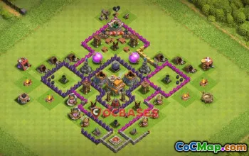 Top Town Hall 7 Trophy Base for Air Attacks in Clash of Clans #22586