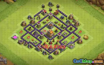 Top Town Hall 7 Trophy Base for Clash of Clans - Compact! #23923