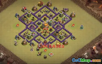 Top Town Hall 7 War Base: Anti 2 Star & Compact Strategy #20940