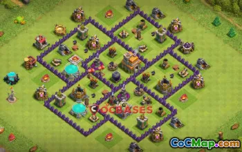 Top Town Hall 7 War Base - Anti 2 Stars & Air Strategies #20489