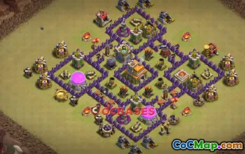 Top Town Hall 7 War Base: Anti 2 Stars & Anti Ground! #21670