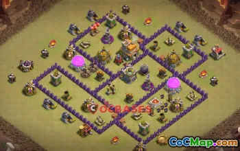 Top Town Hall 7 War Base - Anti 2 Stars & Ground Strategy #21613