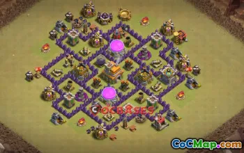 Top Town Hall 7 War Base: Anti-3 Star & Anti-Dragon #21620