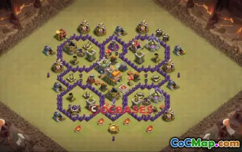 Top Town Hall 7 War Base: Anti-3 Stars & Anti-Air Layout #21362