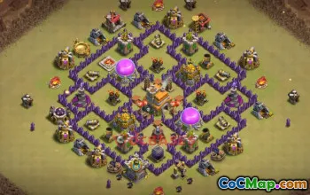 Top Town Hall 7 War Base - Anti 3 Stars & Hogs | CoC #21767