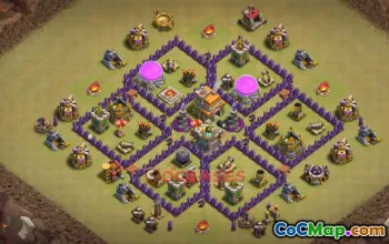 Top Town Hall 7 War Base: Anti-Dragon Island Design #21790