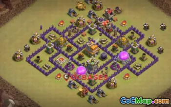 Top Town Hall 7 War Base - Anti-Ground Setup | Clash of Clans #19874