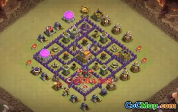 Top Town Hall 7 War Base: Anti-Ground Strategy | COC #21427