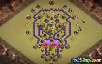 Top Town Hall 7 War Base: Anti-Ground, Trophy Link #20462