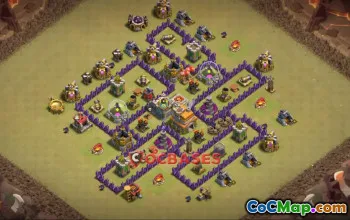 Top Town Hall 7 War Base | Clash of Clans Copy Base Link #21366
