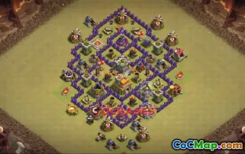 Top Town Hall 7 War Base - Clash of Clans Strategy Guide #23483
