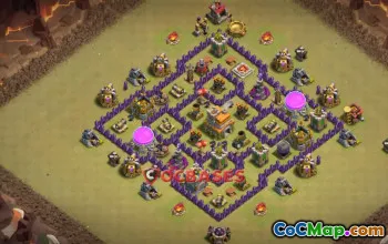 Top Town Hall 7 War Base - Copy Link for Clash of Clans! #20201