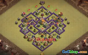 Top Town Hall 7 War Base – Copy Link for Clash of Clans #20548