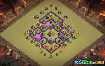Top Town Hall 7 War Base Designs - Clash of Clans #19407