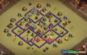 Top Town Hall 7 War Base for Clash of Clans - Anti-Ground #20085