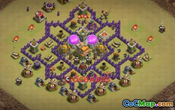 Top Town Hall 7 War Base for Clash of Clans - Anti Hog! #21261